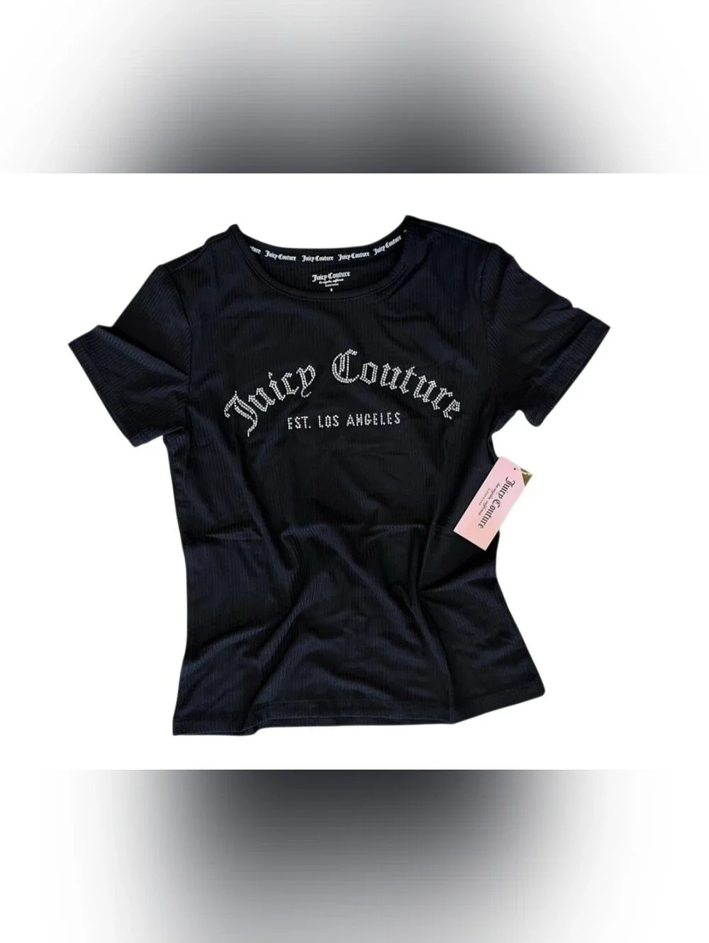 Juicy Couture Women's Ribbed Short Sleeve Shirt & Pants Pajama Set NWT